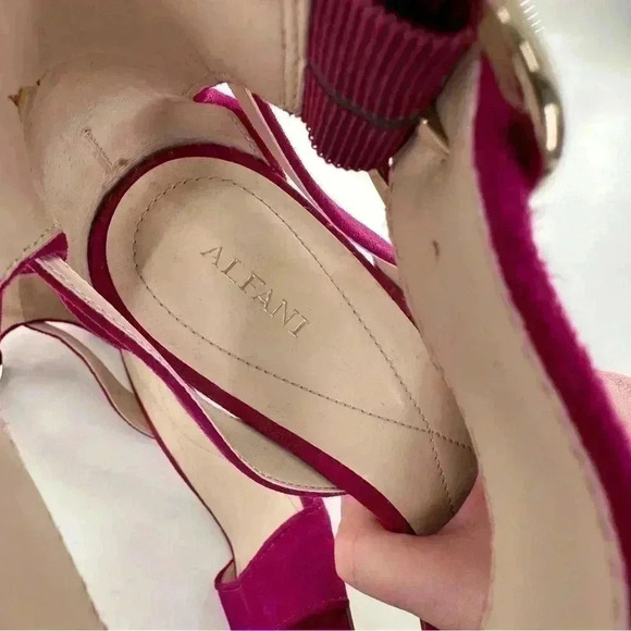 Alfani womens Cassidy heels size 10 fuchsia suede open toe stilettos - Picture 11 of 14